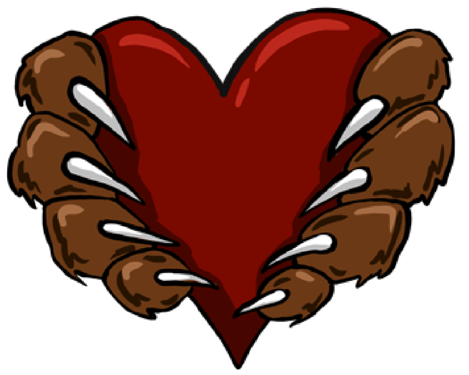 Furry hands holding red heart