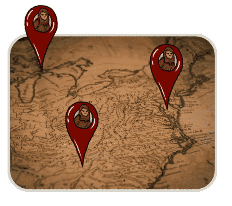 bigfoot on map
